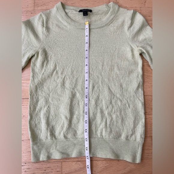 J.Crew Tippi Sweater Merino Wool Mint Green 3/4 Sleeve Crewneck - Size Small - Picture 6 of 11